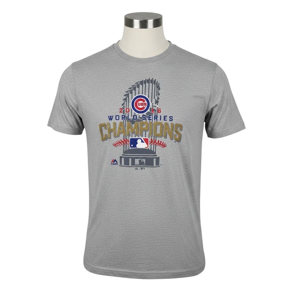 Live and Tell Cubs 2016 World Series Champions Womens Gray T-Shirt M